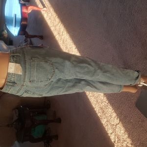 NWT a loves a 27 light wash ankle skinny red piping cuffed bottom